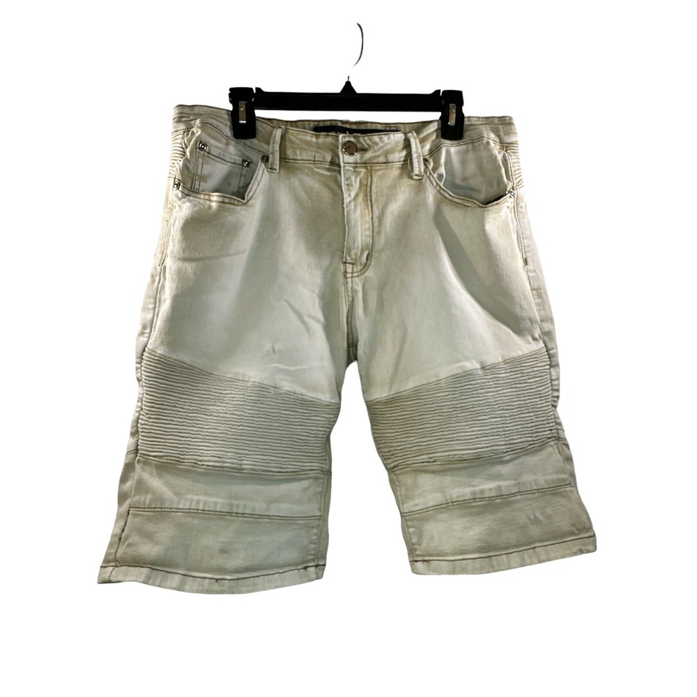 XRAY Jeans Mens Shorts‎ Size 36 Distressed Tan 98%Cotton2%Spandex RN137711